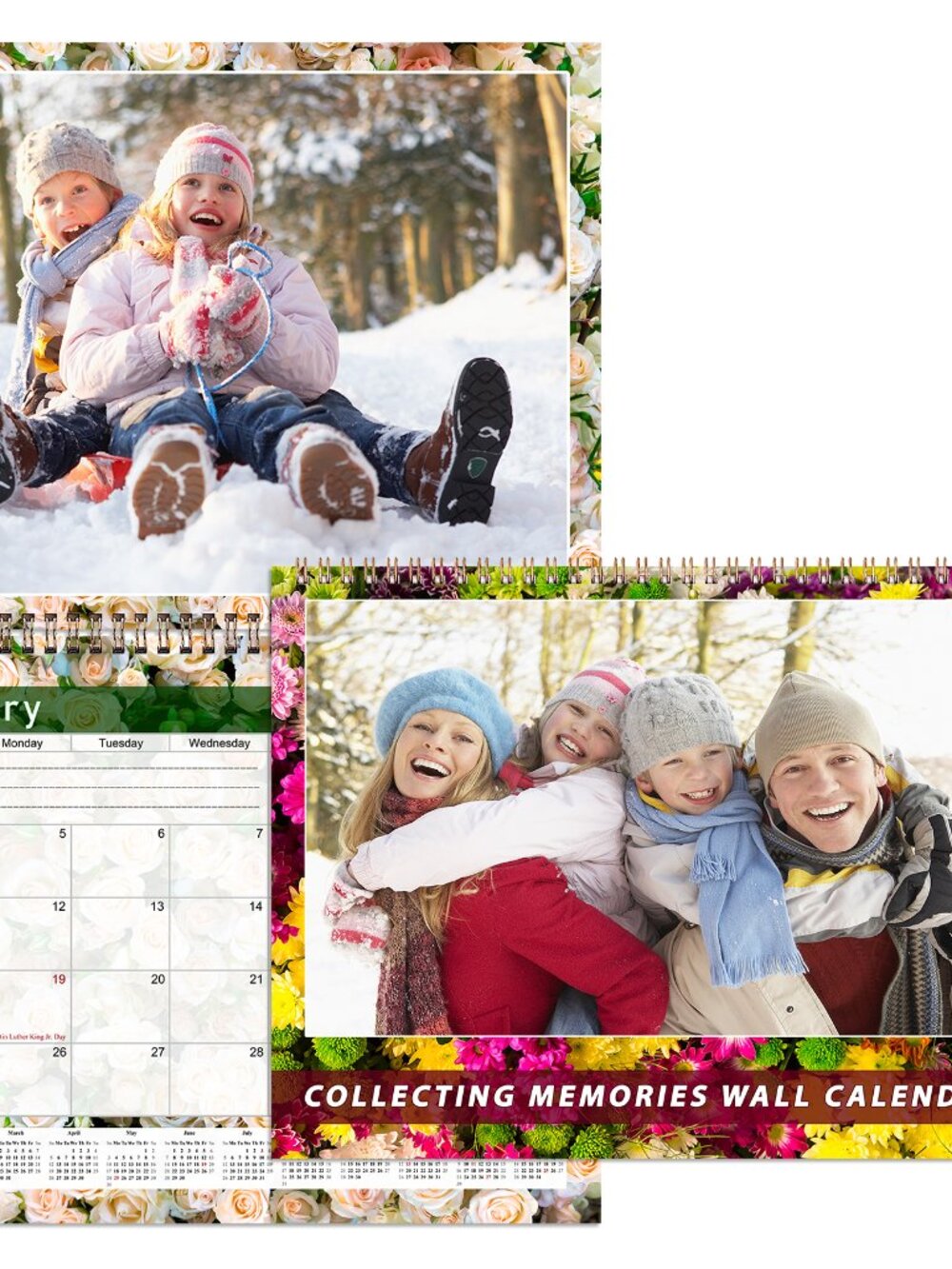 Personalized Custom 2027 Wall Calendar Spiral-bound - 12 Months. 11 x 8in. #012